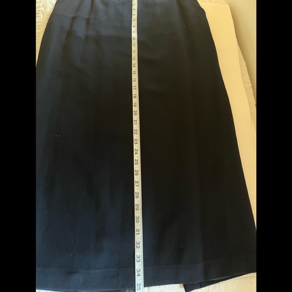 SOLD - On another Platform! LRL Wool Maxi Pencil Navy Blue Vintage Skirt - Picture 10 of 10